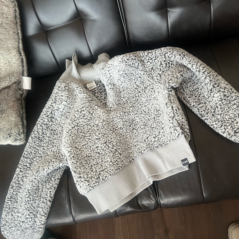 pink teddy sweater